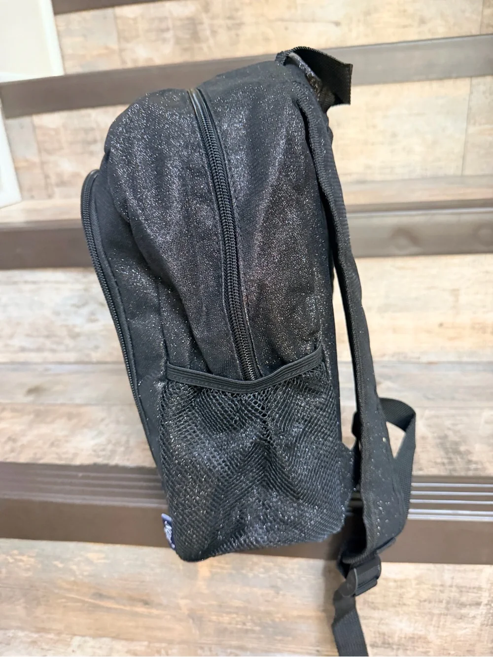 NWOT NGIL SMALL Black Glitter CHEER Backpack, Personalize with Harper
